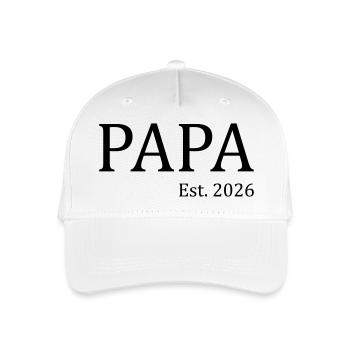 Papa 26 - Kinder Bio Basecap - Weiß - Vorne