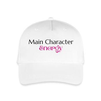 Energie der Hauptfigur - Kinder Bio Basecap - Weiß - Vorne