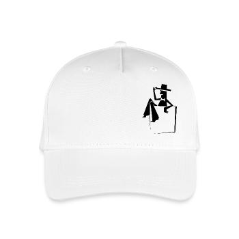 Tasche Männchen Kobold Service Theater retro - Kinder Bio Basecap - Weiß - Vorne