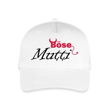 böse Mutti - Kinder Bio Basecap - Weiß - Vorne