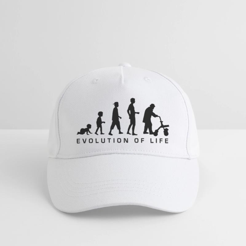 evolution_life_man_b Organic Kids’ Baseball Cap