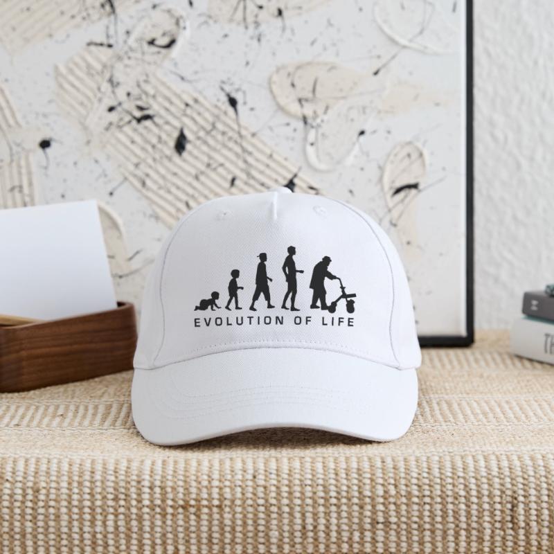 evolution_life_man_b Organic Kids’ Baseball Cap