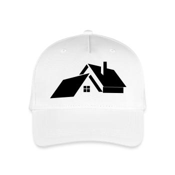 Logo für Haus oder Haus - Kinder Bio Basecap - Weiß - Vorne