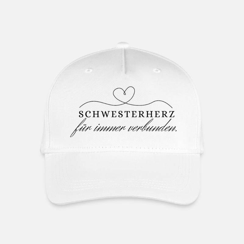 Schwesterherz - Kinder Bio Basecap - Weiß