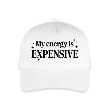 Mon énergie est chère - Casquette de baseball bio Enfant - blanc - Devant