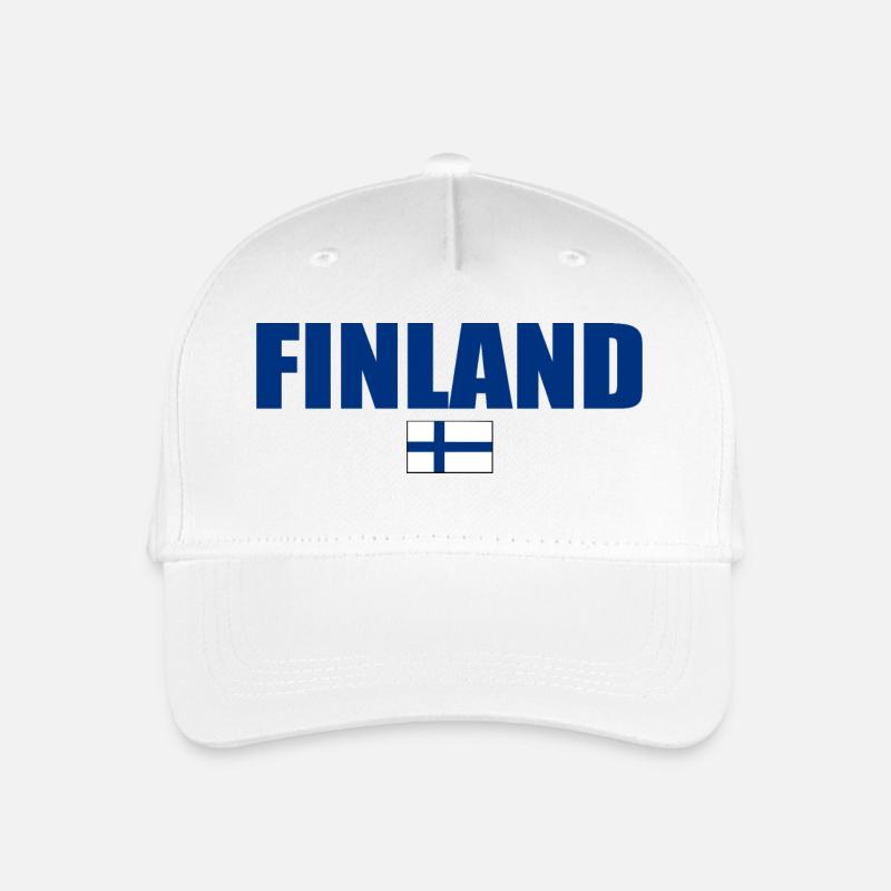 Finnland - Kinder Bio Basecap - Weiß