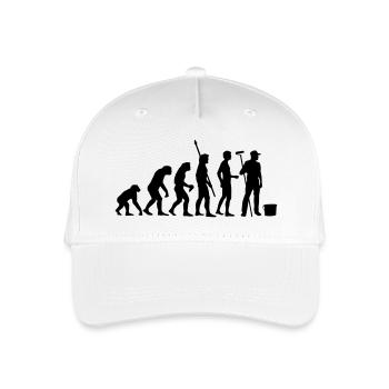 evolution_maler_b - Kinder Bio Basecap - Weiß - Vorne