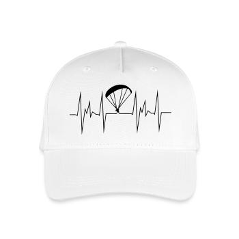 heartbeat paragliding Geschenk - Kinder Bio Basecap - Weiß - Vorne