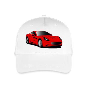 sport car red - Organic Kids’ Baseball Cap - white - Front