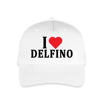 T-shirt I love Dolphin t-shirt gift idea - Organic Kids’ Baseball Cap - white - Front