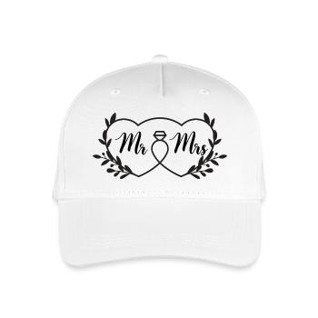 Herr Frau - Kinder Bio Basecap - Weiß - Vorne
