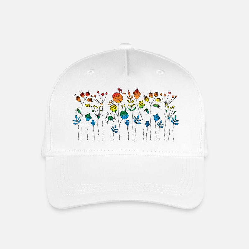 Fleur - Casquette de baseball bio Enfant - blanc