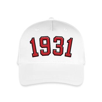 Sport Jahrgang 1931 - Kinder Bio Basecap - Weiß - Vorne