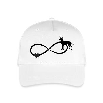 Xoloitzcuintle Unendlichkeit  - Kinder Bio Basecap - Weiß - Vorne