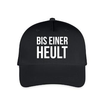 Bis einer heult - Kinder Bio Basecap - Schwarz - Vorne