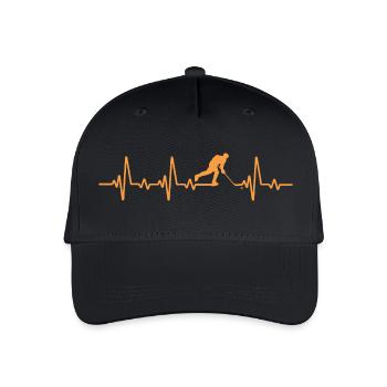 Hockey Heartbeat Hockey T-Shirt - Kinder Bio Basecap - Schwarz - Vorne