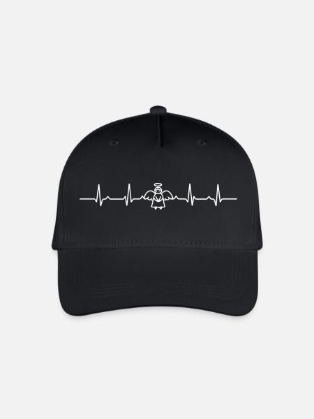Herzschlag-Engel - Kinder Bio Basecap - Schwarz