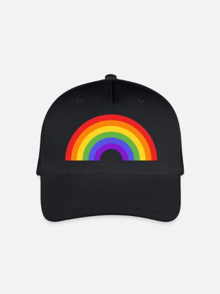 Regenbogen - Kinder Bio Basecap - Schwarz