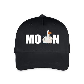 MOIN Mittelfinger Möwe - Kinder Bio Basecap - Schwarz - Vorne