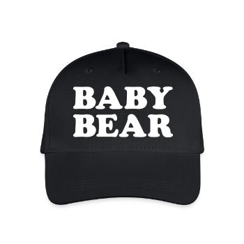 BABY BEAR – Verspielter Retro-Schriftzug - Kinder Bio Basecap - Schwarz - Vorne