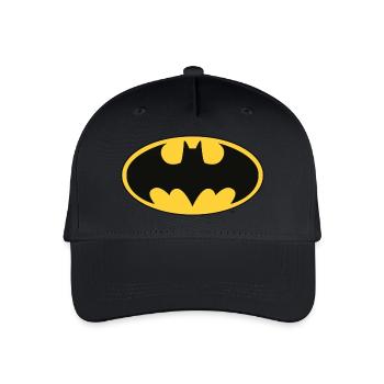 Batman Logo Cap - Kinder Bio Basecap - Schwarz - Vorne