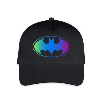 Batman Neon Logo bunt - Kinder Bio Basecap - Schwarz - Vorne