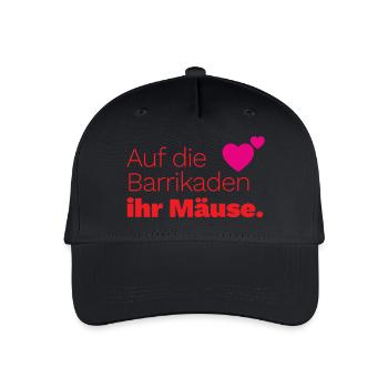 Auf die Barrikaden ihr Mäuse. - Kinder Bio Basecap - Schwarz - Vorne