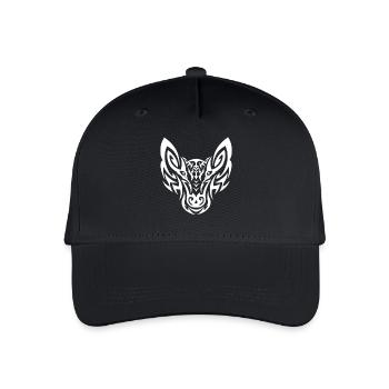 Wolf Weiß - Kinder Bio Basecap - Schwarz - Vorne