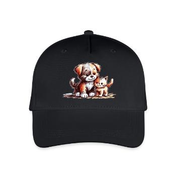 Freunde - Kinder Bio Basecap - Schwarz - Vorne