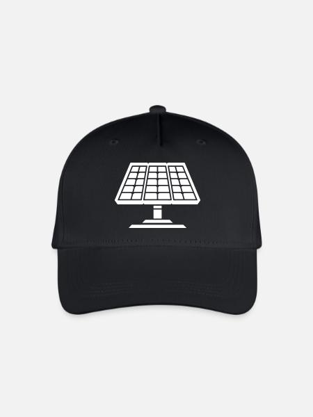 Solar Anlage Panele - Kinder Bio Basecap - Schwarz