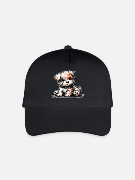 Hündchen - Kinder Bio Basecap - Schwarz