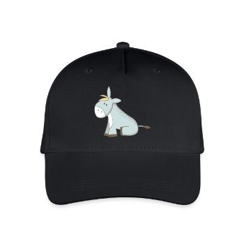 Esel - Kinder Bio Basecap - Schwarz - Vorne