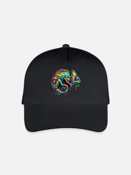 Chamäleon - Kinder Bio Basecap - Schwarz