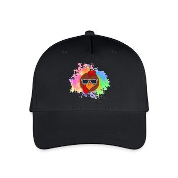 Hühner Hahn Truthahn - Kinder Bio Basecap - Schwarz - Vorne