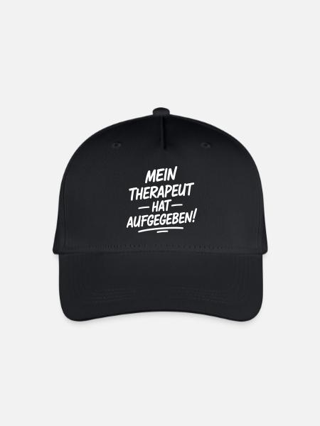 Mein Therapeut hat aufgegeben - Kinder Bio Basecap - Schwarz