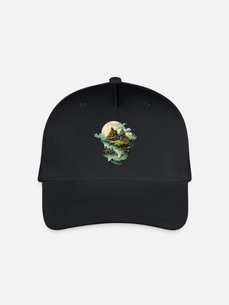 Landschaft - Kinder Bio Basecap - Schwarz