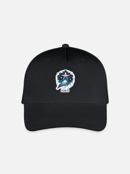 Dream Big - Sternschnuppe Illustration - Kinder Bio Basecap - Schwarz