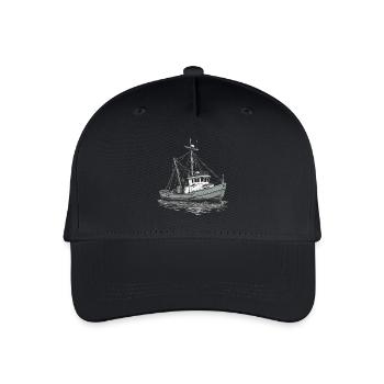 Fischkutter - Kinder Bio Basecap - Schwarz - Vorne