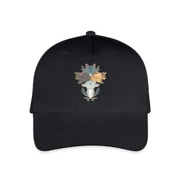 Jayfeather Häherfeder Katze Grau Warrior Cats - Kinder Bio Basecap - Schwarz - Vorne