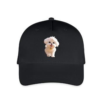 Malteser Kleiner Maltese Hund Liebe Süße Malteser - Kinder Bio Basecap - Schwarz - Vorne