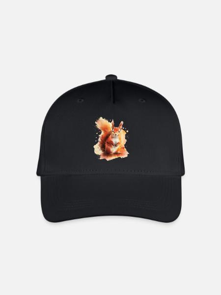 Eichhörnchen - Kinder Bio Basecap - Schwarz