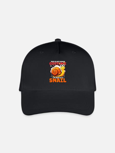Schnecke - Kinder Bio Basecap - Schwarz