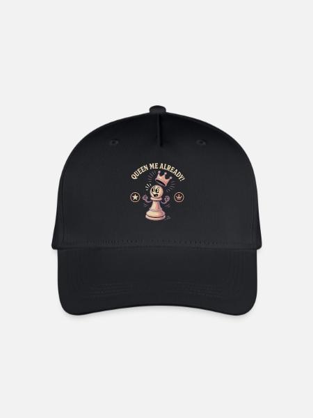 Queen Me Already Schachspieler Lustiges Schach - Kinder Bio Basecap - Schwarz