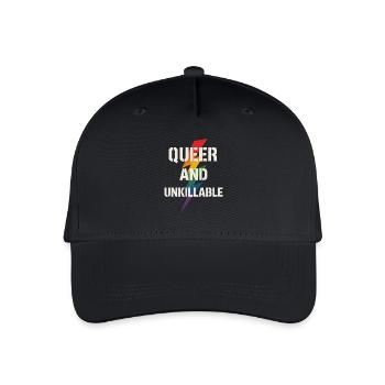 Queer Stolz Queer Freude Lgbtq+ Bestätigung Trans - Kinder Bio Basecap - Schwarz - Vorne