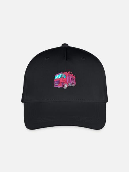 Mülleimer Müllwagen Müllauto Müllmann - Kinder Bio Basecap - Schwarz