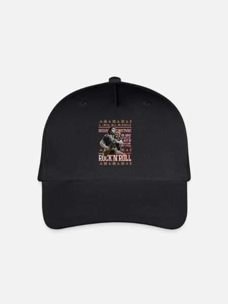Eddie Rockabilly Saxophon Hässlicher Weihnachtspullover - Kinder Bio Basecap - Schwarz