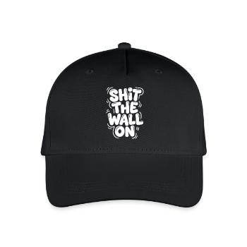 Shit the wall on - Kinder Bio Basecap - Schwarz - Vorne