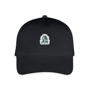 Home Sweet Home - Haus Illustration - Kinder Bio Basecap - Schwarz - Vorne