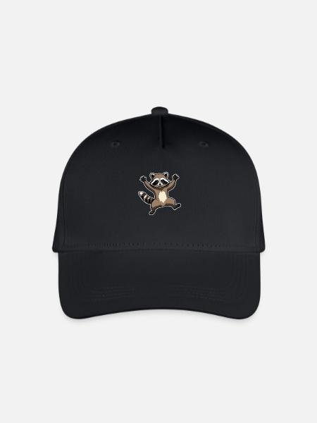 Pedro der Waschbär - Kinder Bio Basecap - Schwarz