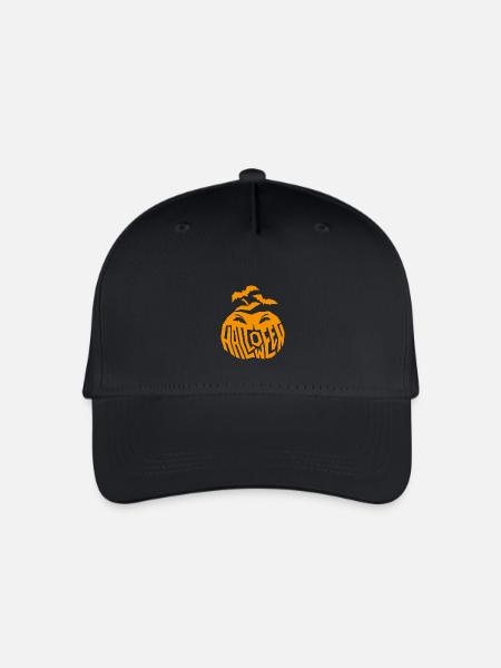 Gruseliger Kürbis - Kinder Bio Basecap - Schwarz